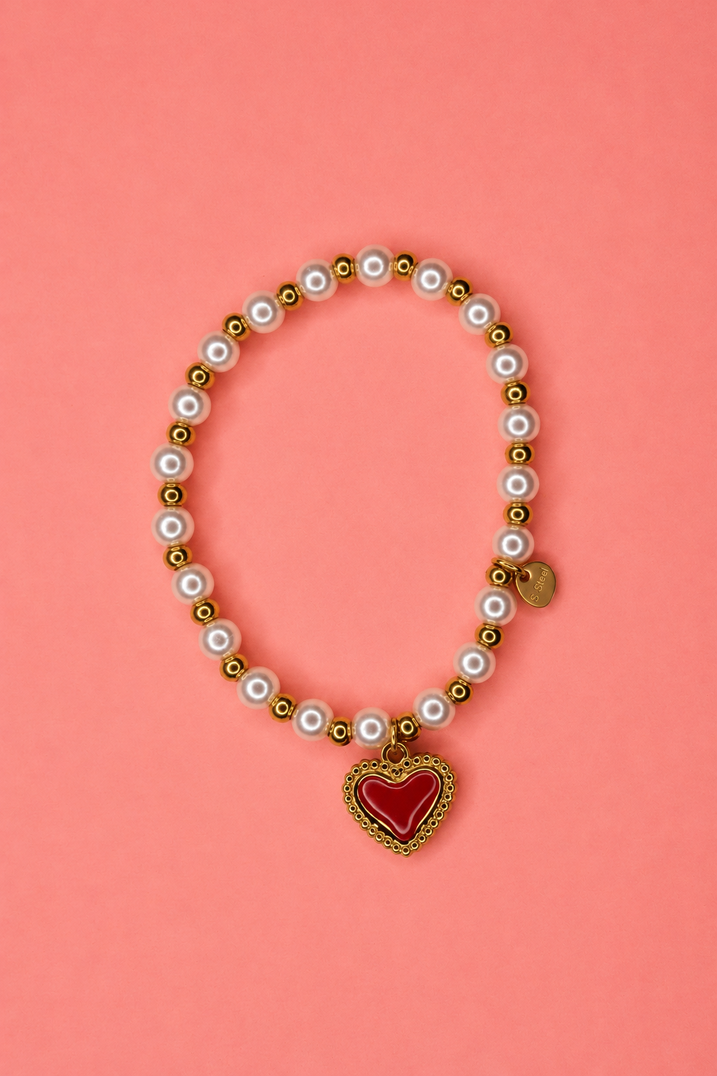 Pulsera corazón rojo