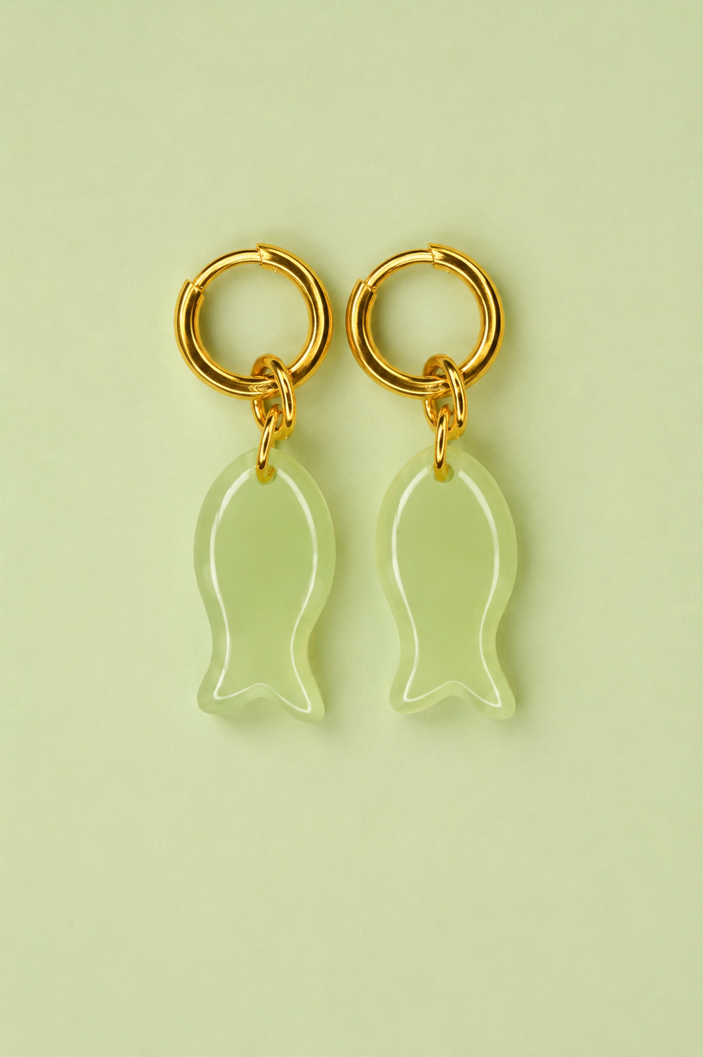 Pendientes pez verde
